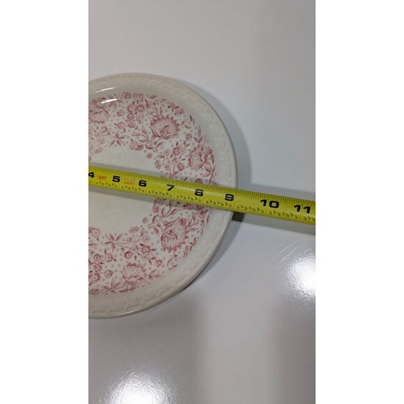 Syracuse China Roxbury Red Floral Dinner Plate Vintage Porcelain USA - Picture 4 of 9